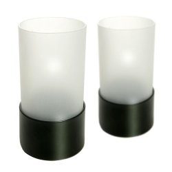 Circle Star glas - Sort - 2 stk.