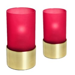 Circle Star glas - Guld - 2 stk.