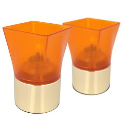 Circle Square plastik - Guld - 2 stk.