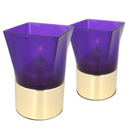 Circle Square plastik - Guld - 2 stk.