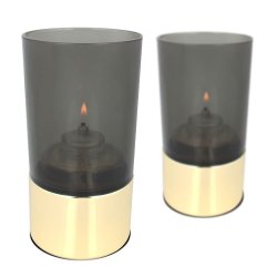 Circle Star plastik - Guld - 2 stk.