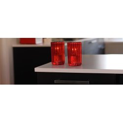 Stripe glas - Rd - 2 stk.